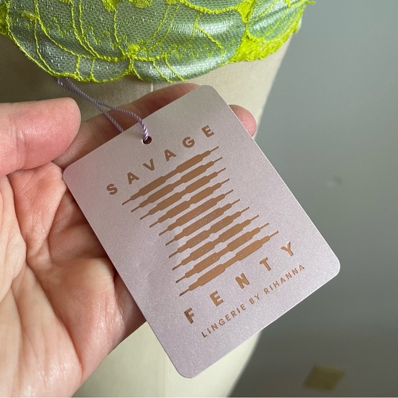 Savage x Fenty Perfect Poppies Unlined Lace Demi Bra- Multicolor- Size 36B- NWT - Picture 6 of 10